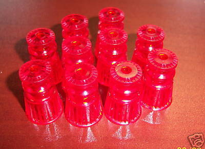 10 Pinball Playfield DOUBLE Star Posts ~~ RED