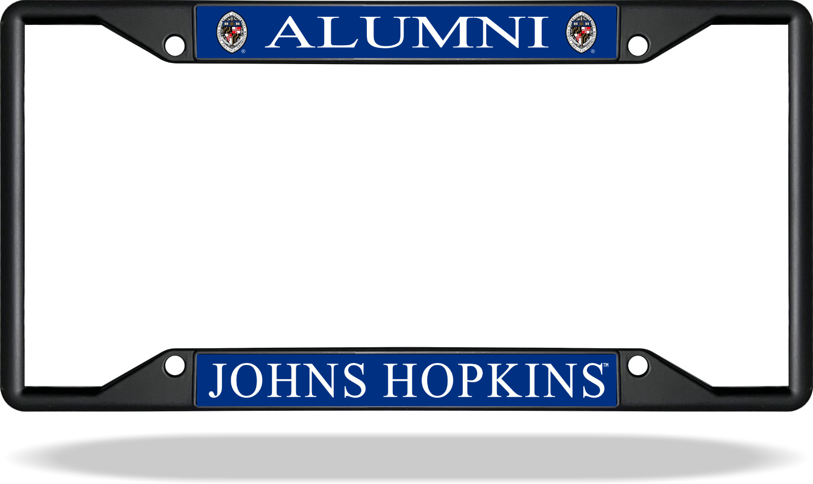 Johns Hopkins ALUMNI Black License Plate Frame