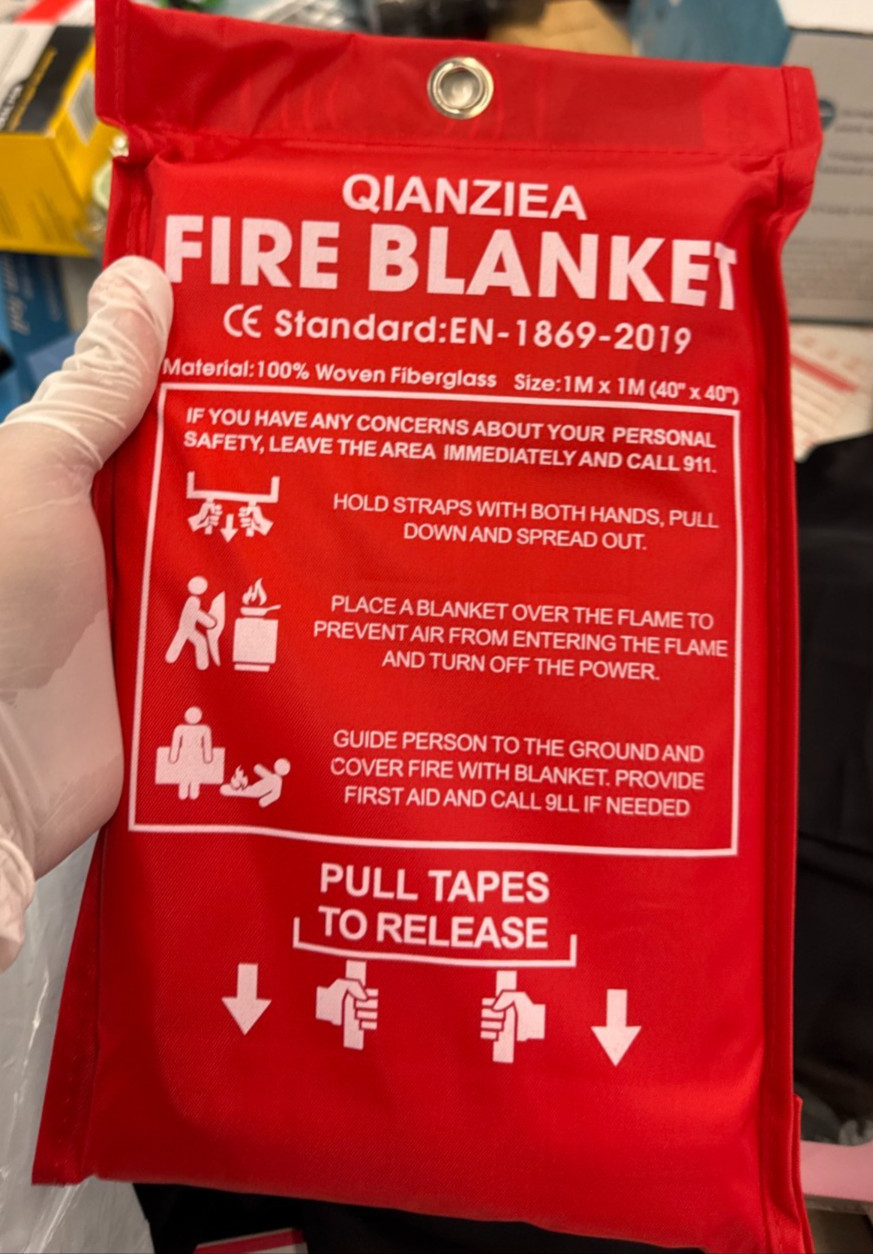 FIRE BLANKET Fiberglass Hero Emergency Home Retardant Prepared 40”by 40” New