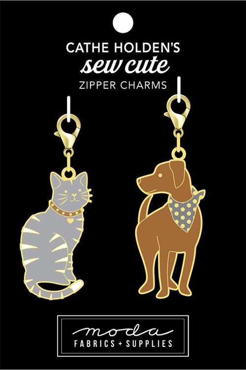 Zipper Pulls Cat & Dog