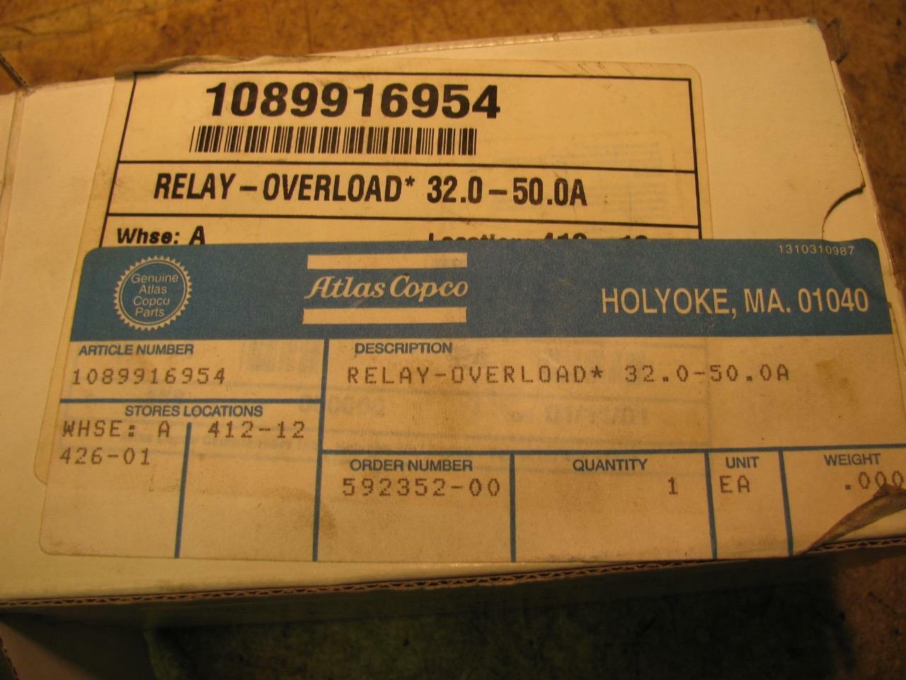 Atlas Copco 1089916954 Overload Relay