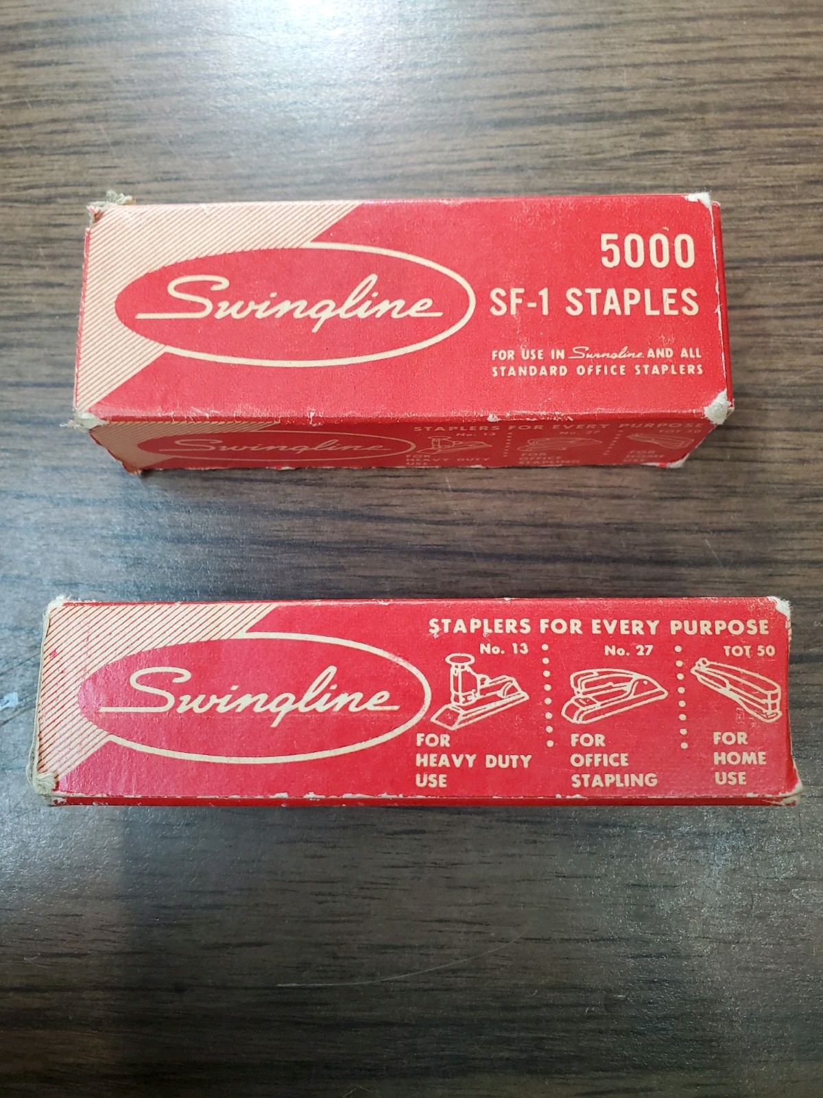 2 VTG 60s Swingline SF-1 Standard Staples Made In USA Box Of 5000 1  Open, 1 Not