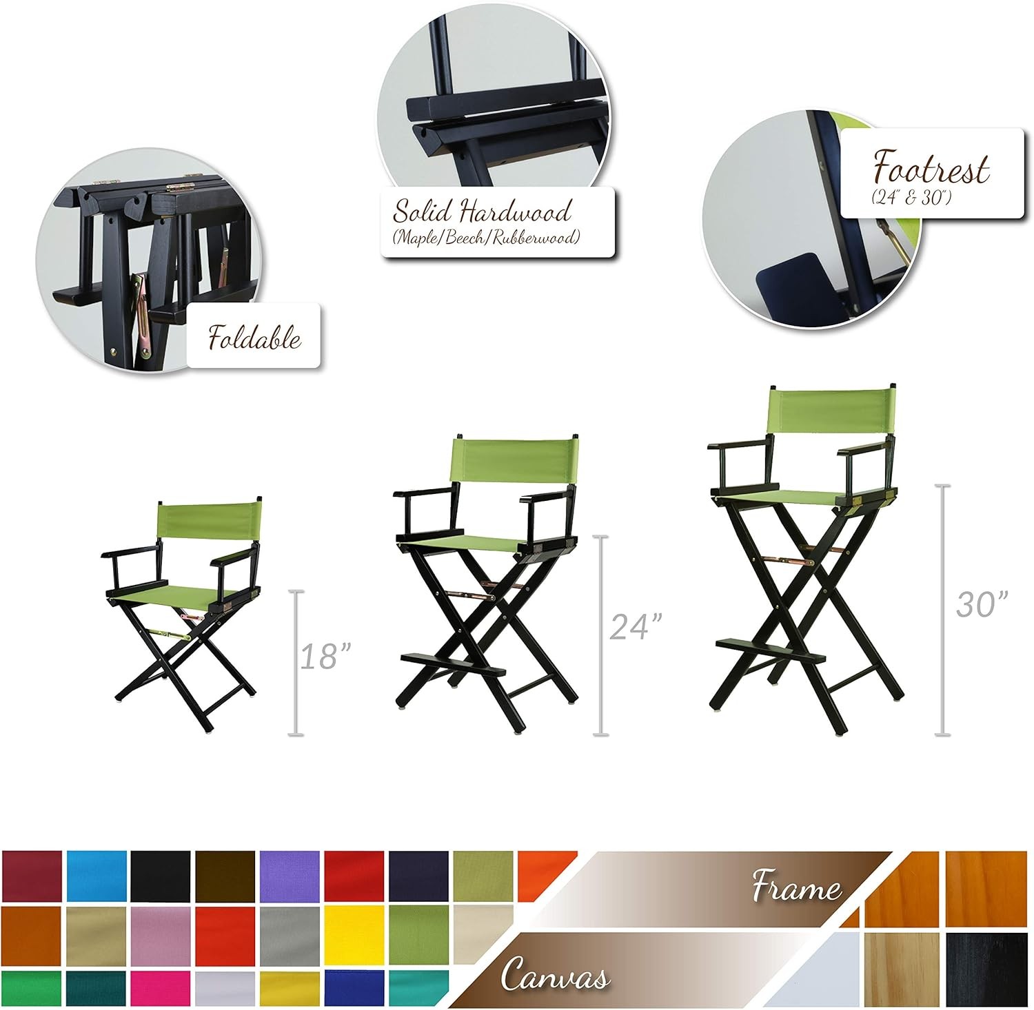 220-01/021-30 Director Chair 24" Counter Height WhiteFrame/Magenta Canvas