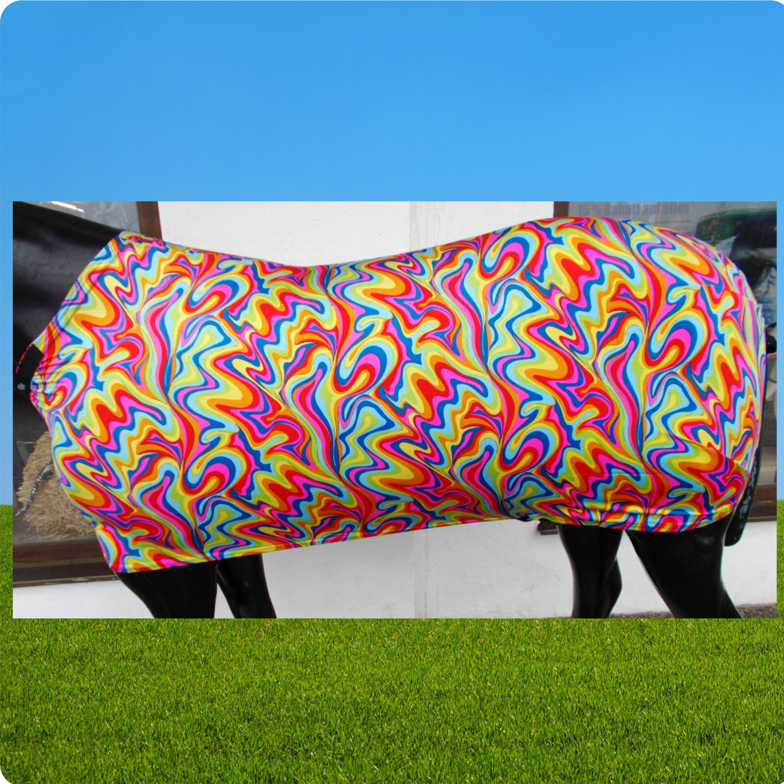 Stretch sheet, sleazy, hoody, sleazy sleepwear for horses, stretch blanket fiesta S
