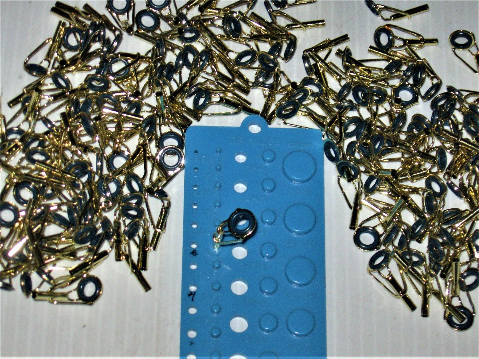 100 NEW SIZE 6 GOLD FRAME ALUMINUM OXIDE FISHING ROD TIPS