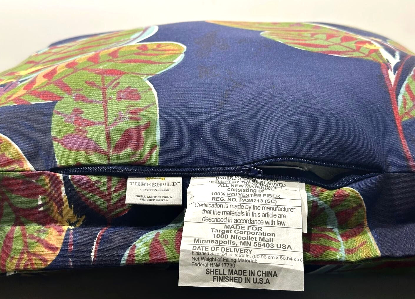 2Pk.Threshold Pillow back 24" x 26" Polyester-Duraseason Fabric, Scotch Gard 3M
