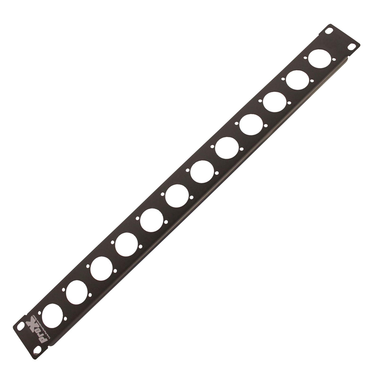 ProX T-1U12XLR 1U Rack Panel Punched for 12 XLR, speakON, or powerCON Connectors