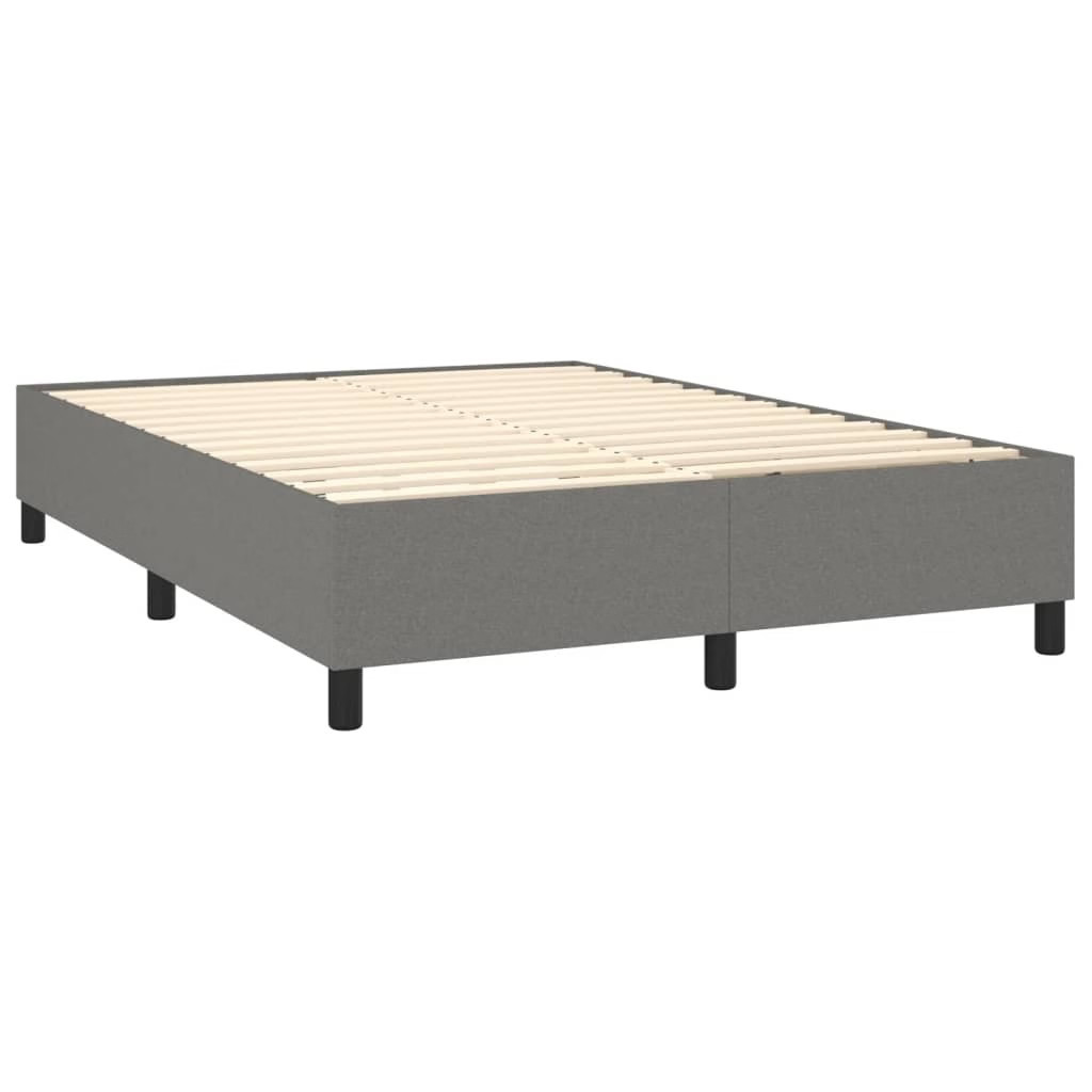 Box Spring Bed Frame Dark Gray Fabric (US/AU Only)