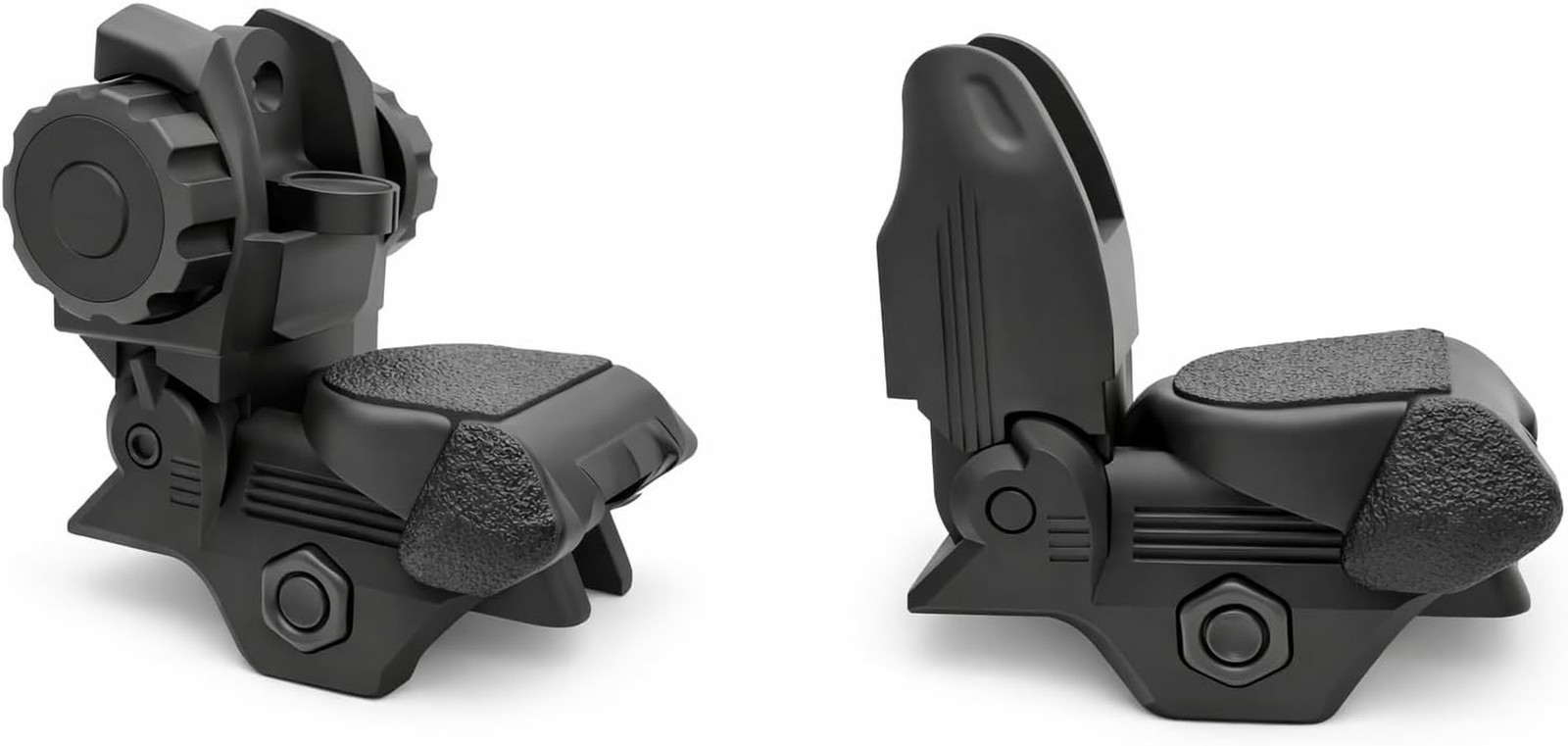 Finger Sight Set, Fixed Backup Front and Rear Sight BUIS Set, Fit Picatinny Rail