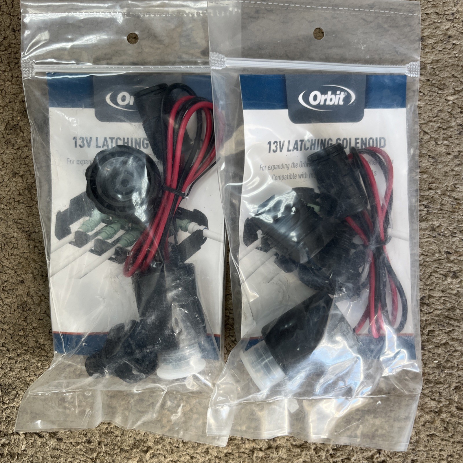 Orbit Latching Solenoid for Battery Operated Timer with Adaptors
