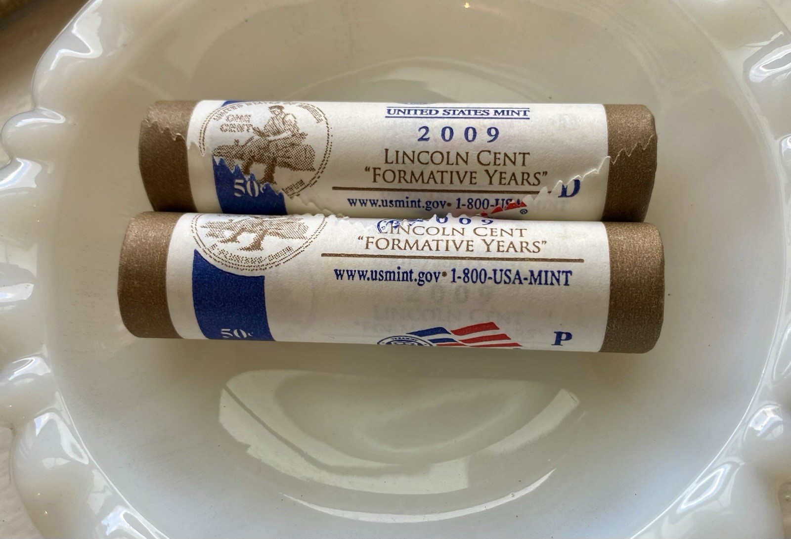 2009 LP2 Lincoln Cent “Formative Years” P&D Roll Set U.S. Mint Wrapped 100 Coins