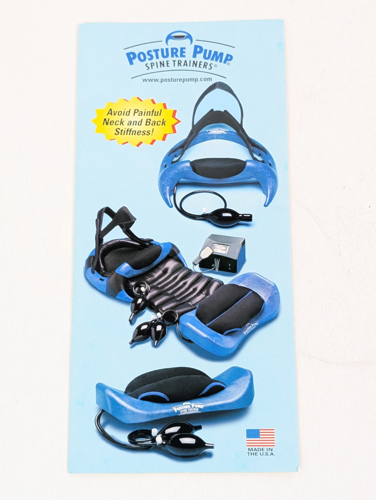 Posture Pump Neck Exerciser Professional Model with Head & Chin Strap