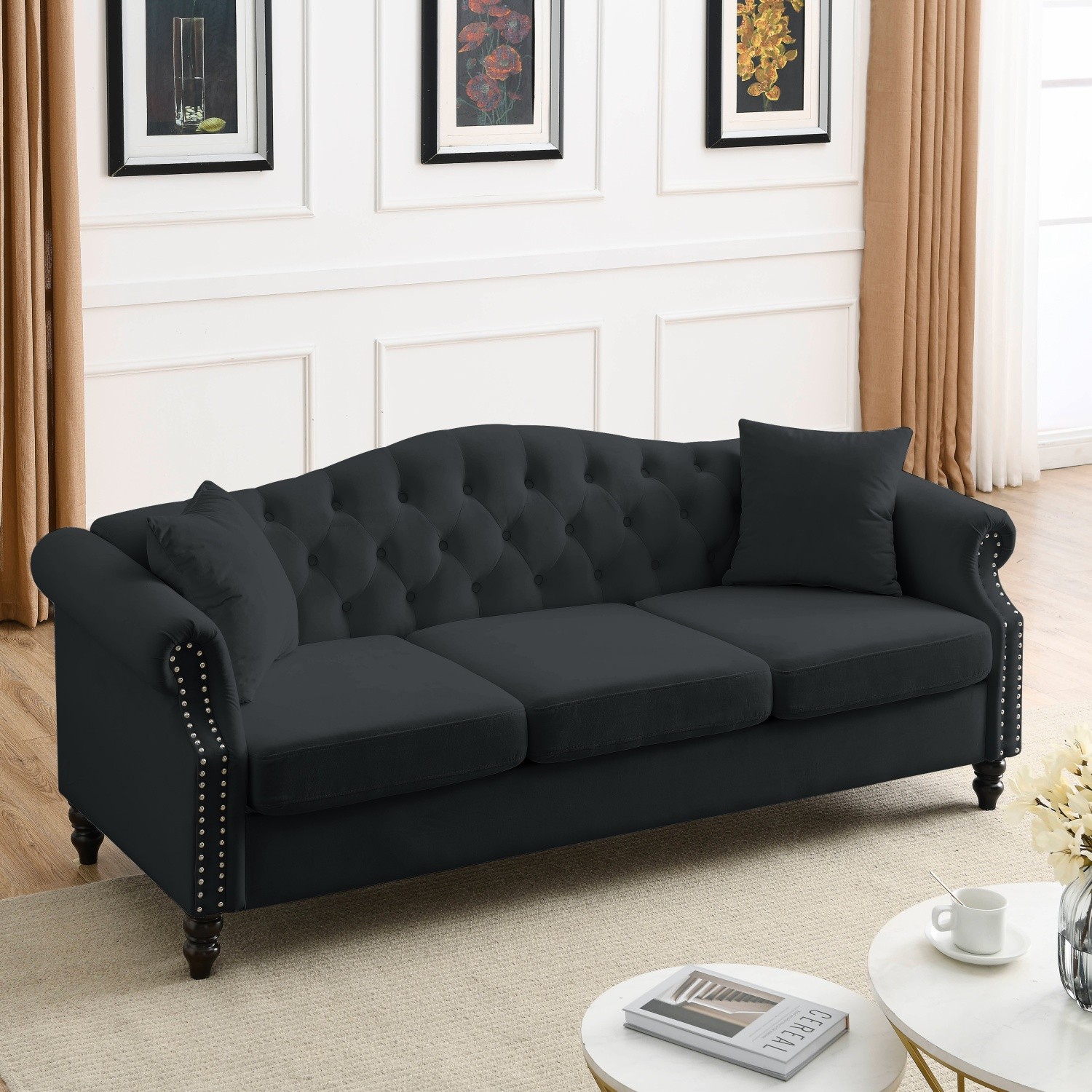 67'' Loveseat Sofa 2 Seater Velvet Upholstered Sofa Couch Living Room Sofa