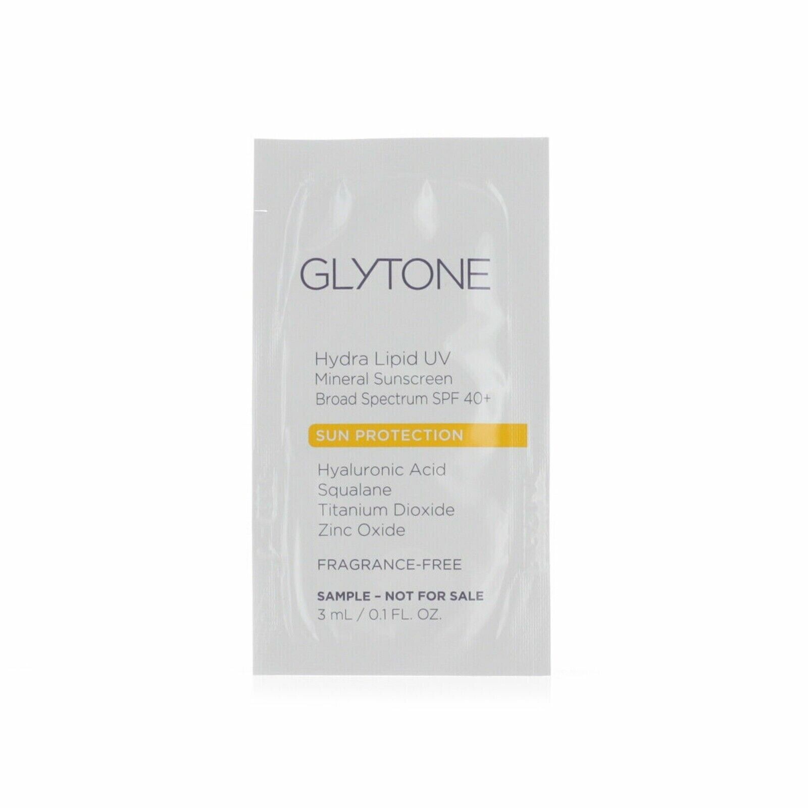 Glytone Hydra Lipid UV Mineral Sunscreen SPF 40+ 10 Samples Brand New