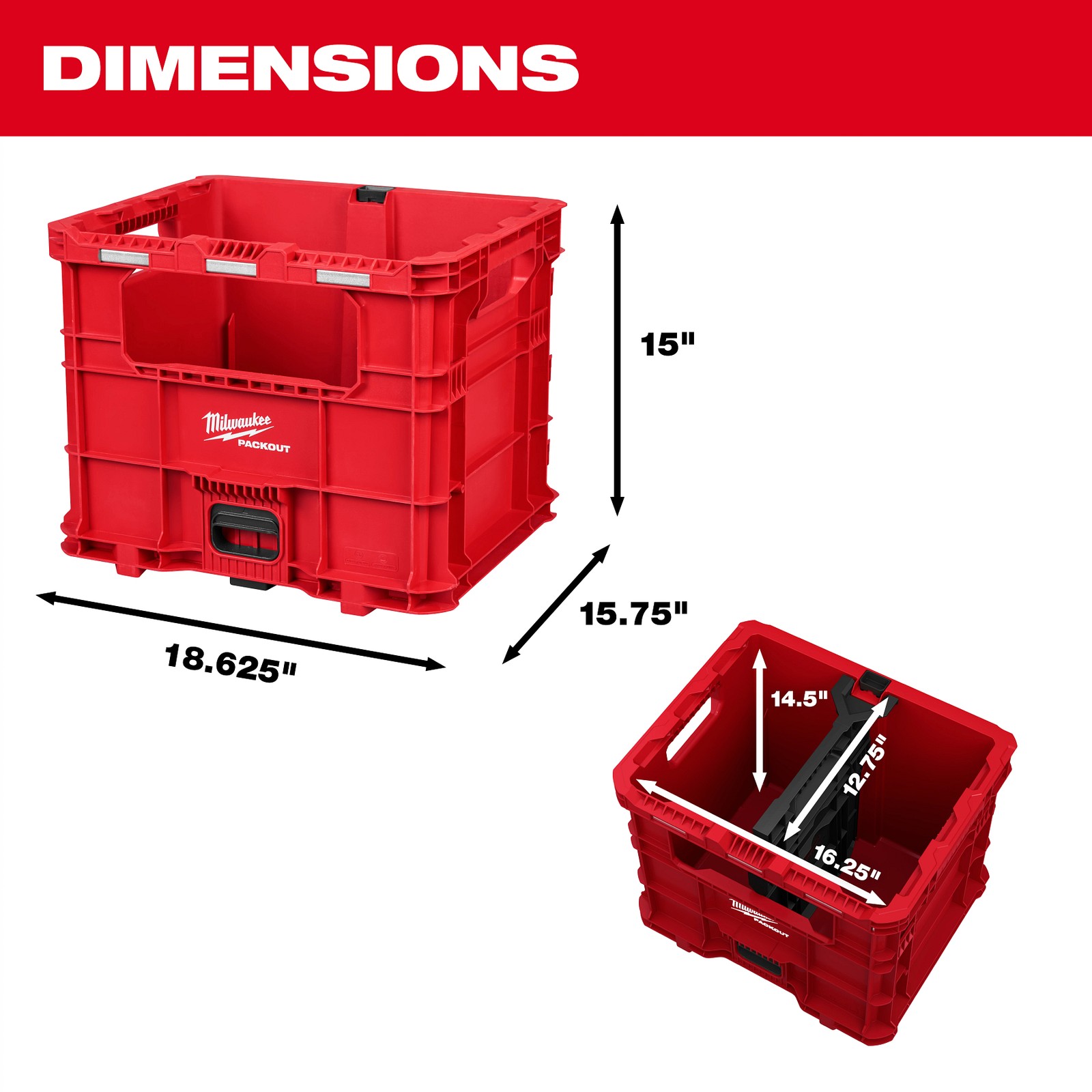 Milwaukee Tool 48-22-8439 PACKOUT Xl Crate
