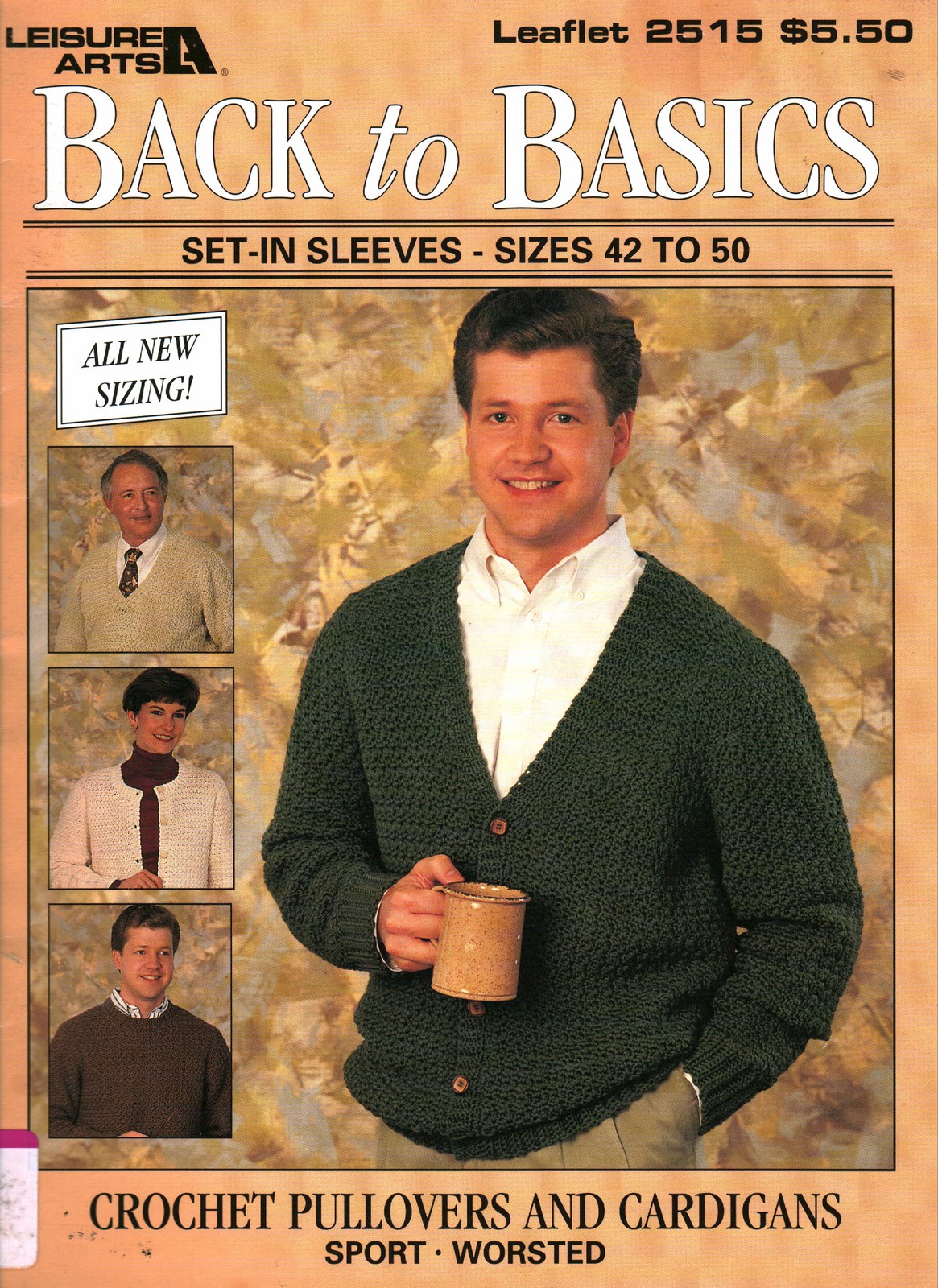 Back to Basics Crochet Pullovers and Cardigans 42 to 50 | Leisure Arts 2515