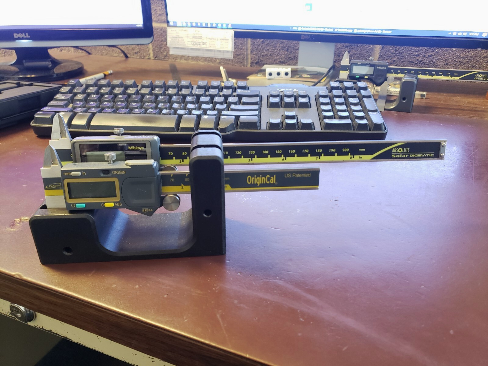 Caliper Stand DOUBLE- Desktop, Machine Mount, Toolbox, and PresentationQuality
