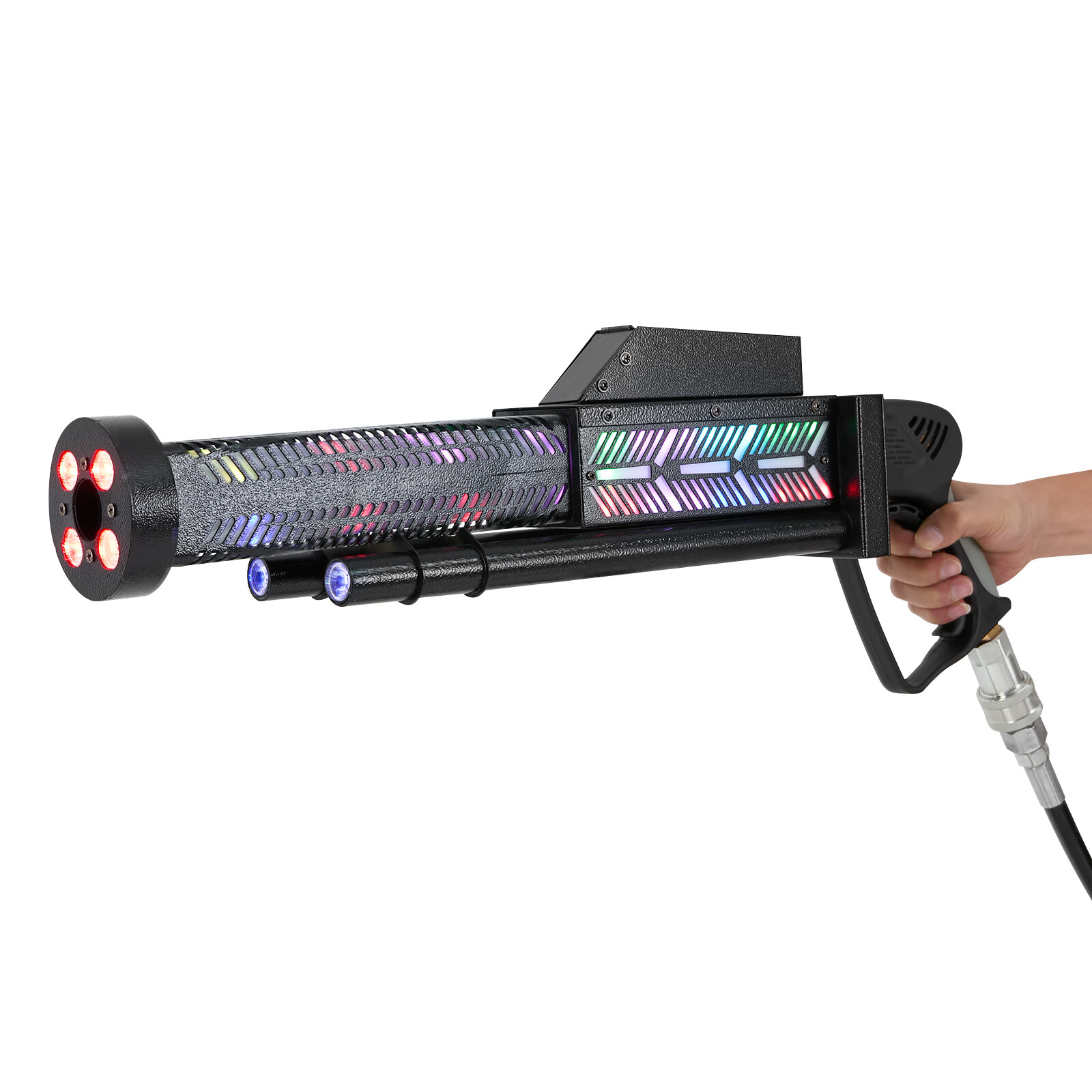 LED C02 Jet Confetti Machine Cannon CO2 Shotting Gun Fogger DJ Cryo+Gas hose