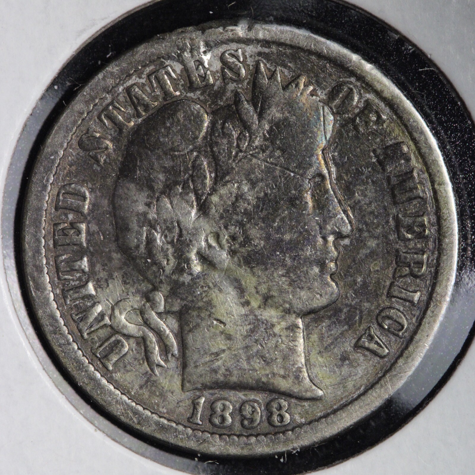 1898-O Barber Silver Dime CHOICE VF E516 WSNL
