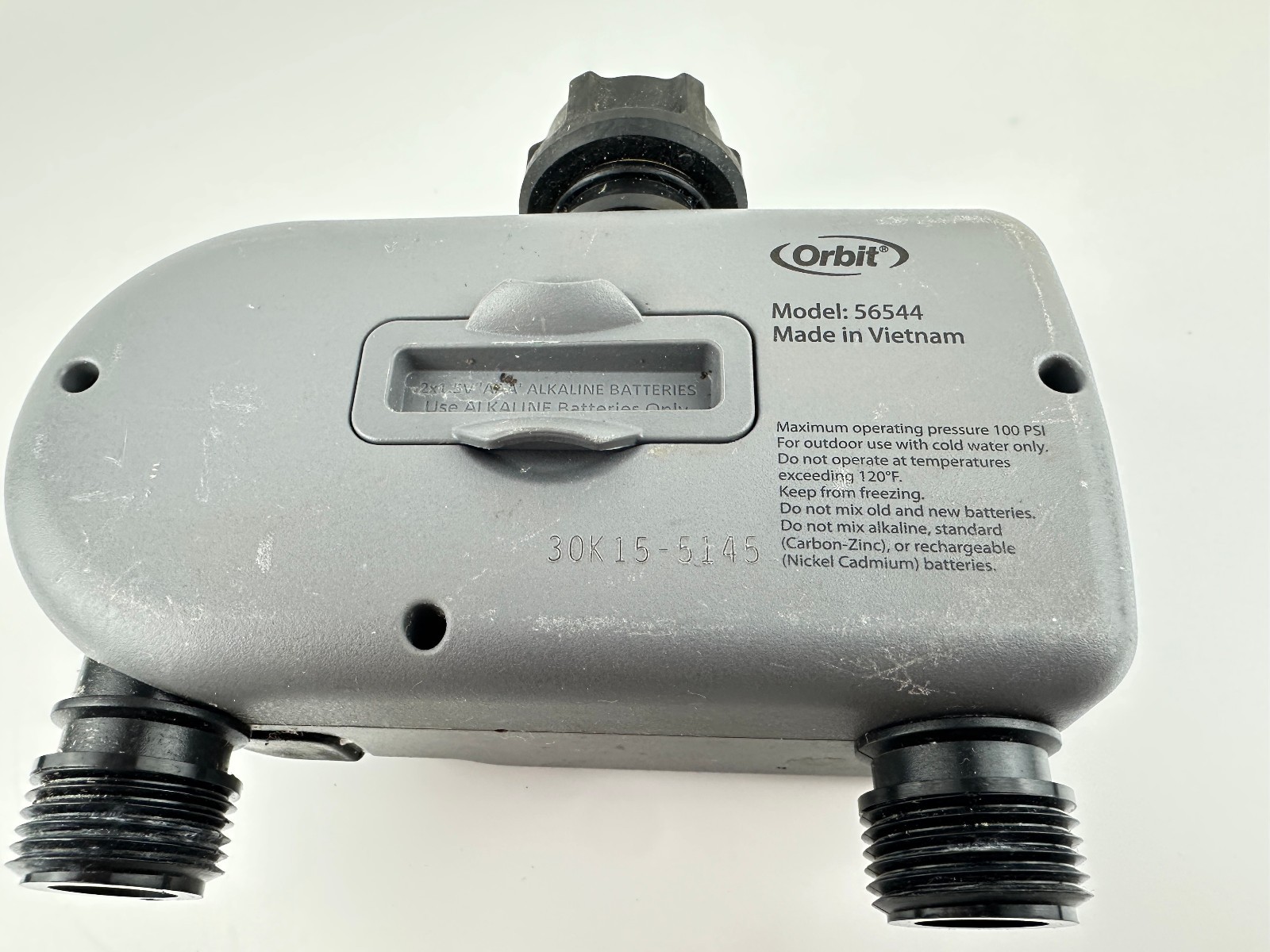 Orbit 1 Dial 2 Outlet Hose Faucet Timer Programmable 56544 USED