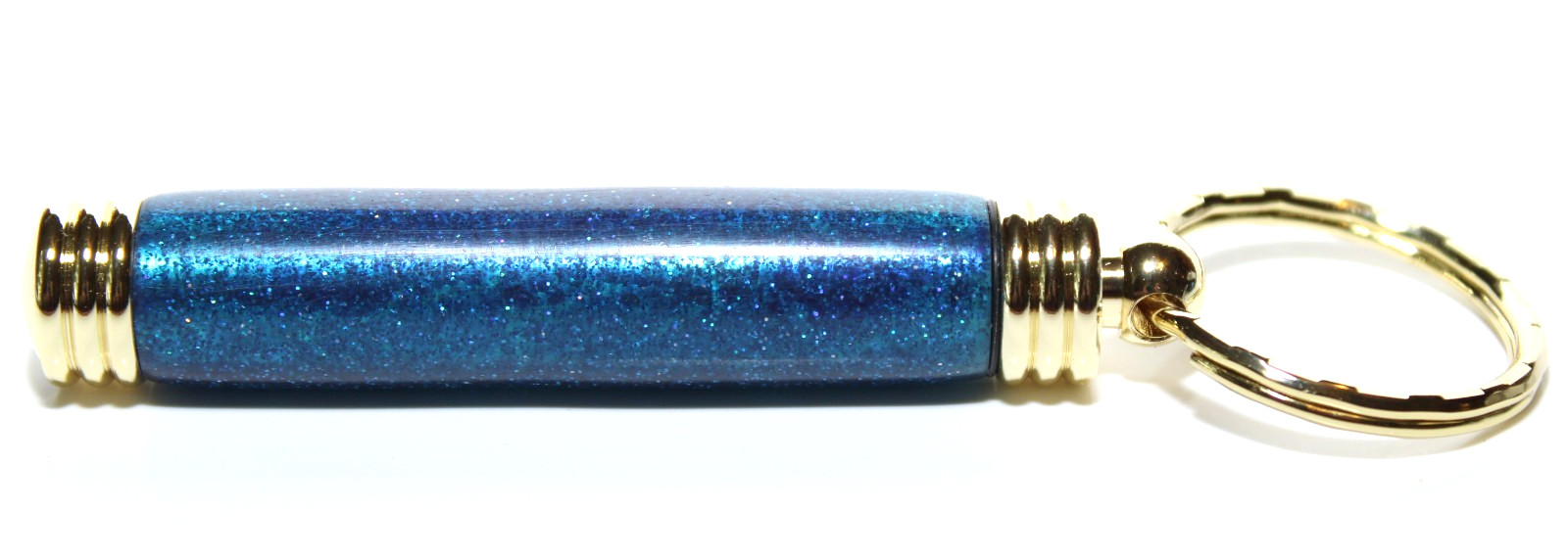 Handmade Keychain/Toothpick/Pill Holder/Secret Compartment - Blue Resin