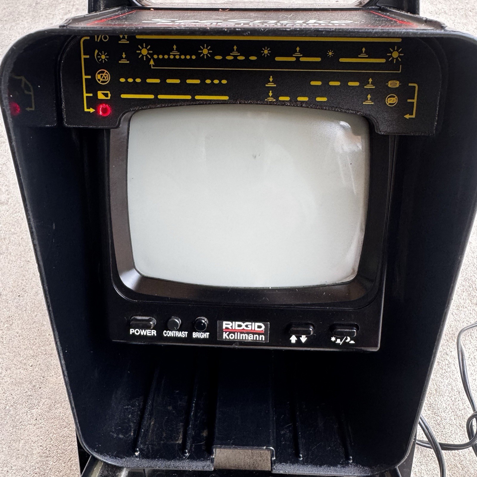 ridgid seesnake Kollman Black&white Sewer Camera Monitor Used No Battery