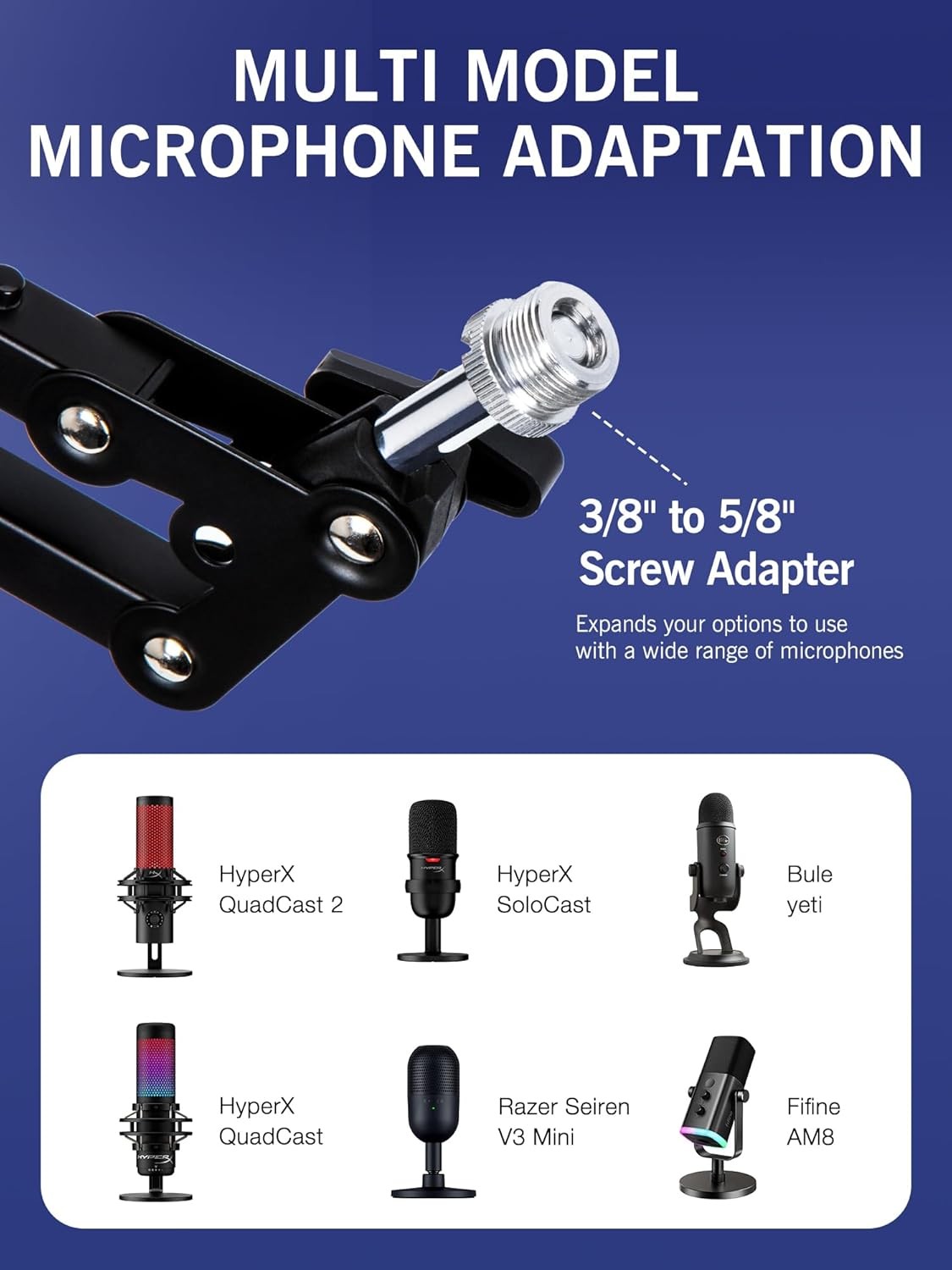 RGB Boom Arm - Mic Arm With RGB Light, Adjustable 11 Light Modes, Microphone ...