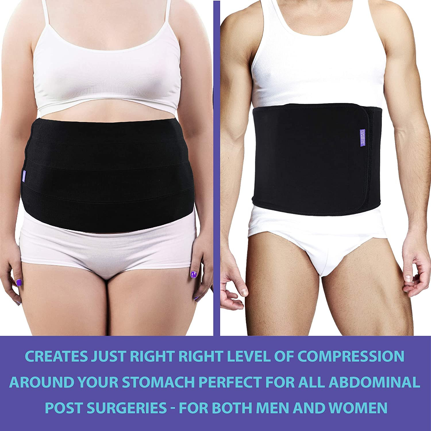 Abdominal Binder Post Operative Surgery Postpartum Belly Band Plus Size Wrap 3XL