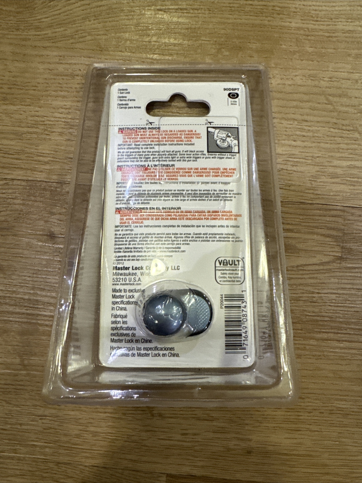 Master Lock 90DSPT Keyed Gun Trigger Lock, 1 Pack Gun Lock With 2 Keys