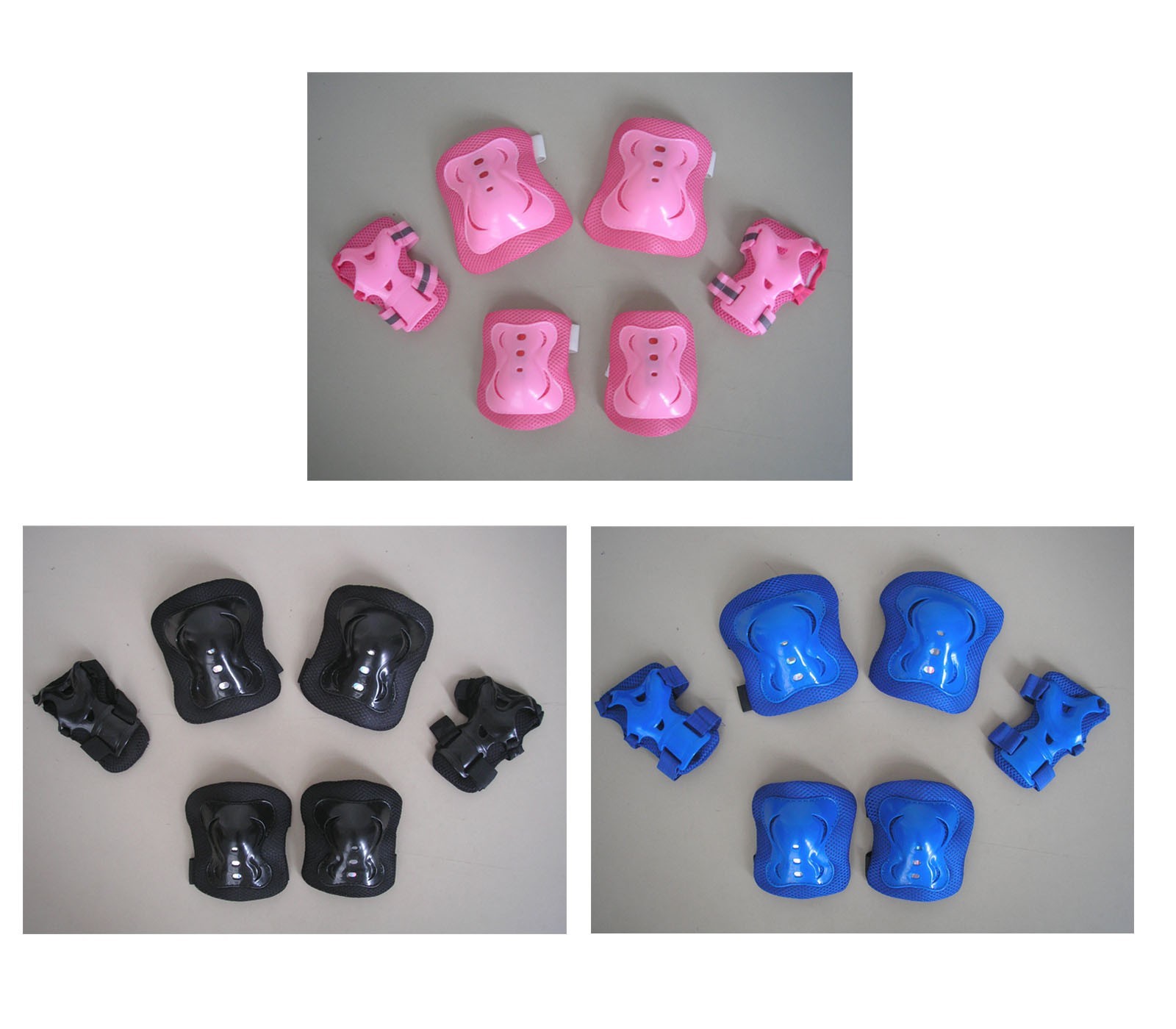Kid's Roller Blading Wrist Elbow Knee Pads Blades Guard 6 PCS Set  X'MAS Gift