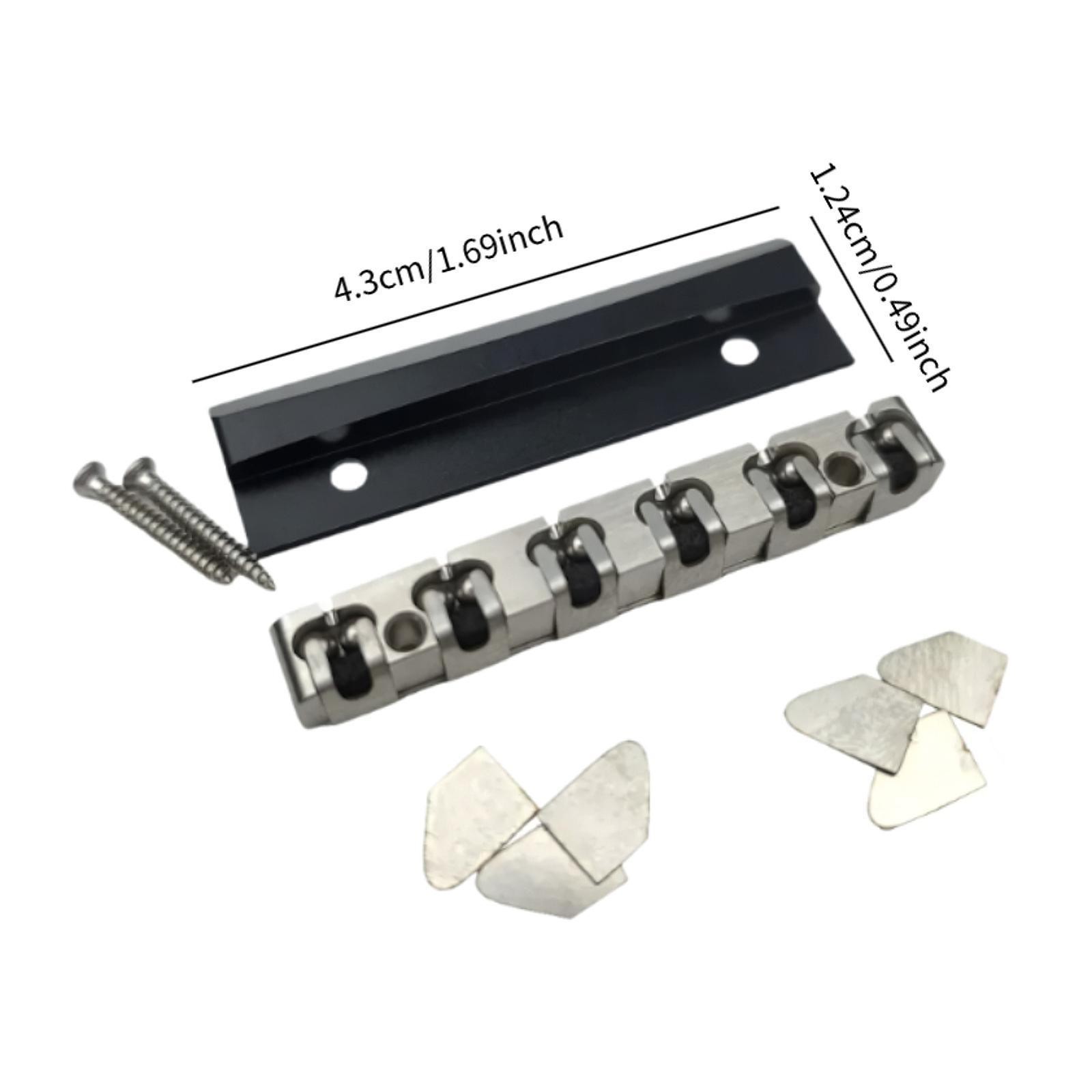 Stainless Steel Guitar Nut 6 Shims Replacement Part