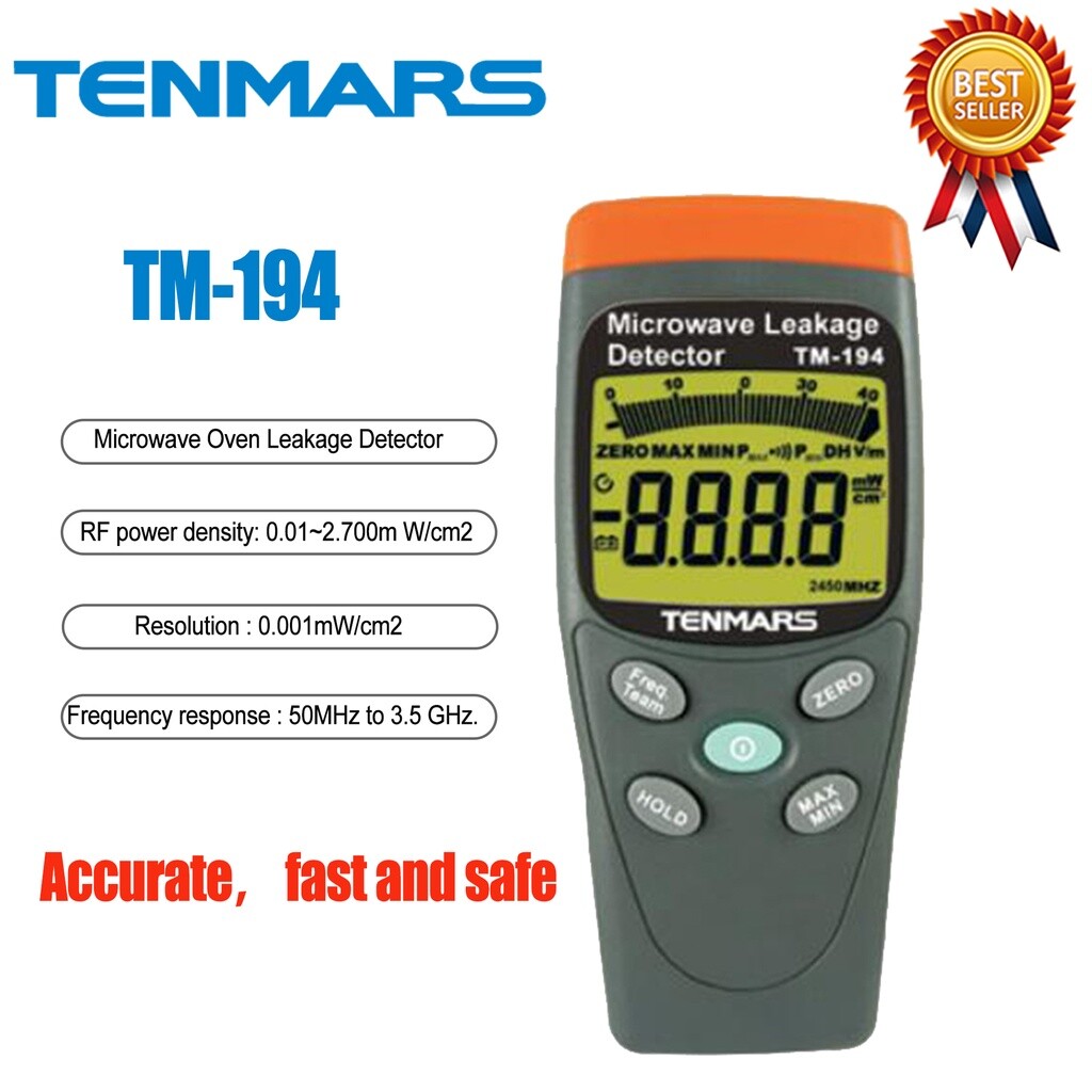TENMARS TM-194 Oven Microwave Leakage Detecter Meter Tester 50MHz~3.5GHz