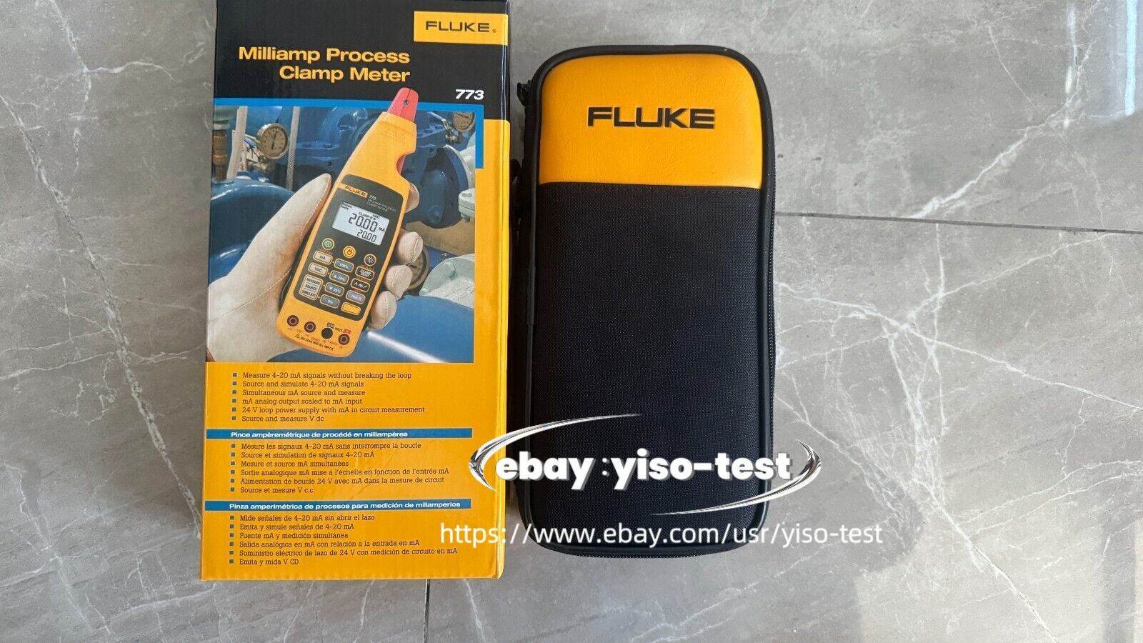 Fluke 773 Milliamp Process Clamp Meter 4 to 20 mA Signals Provide Loop Power /#$