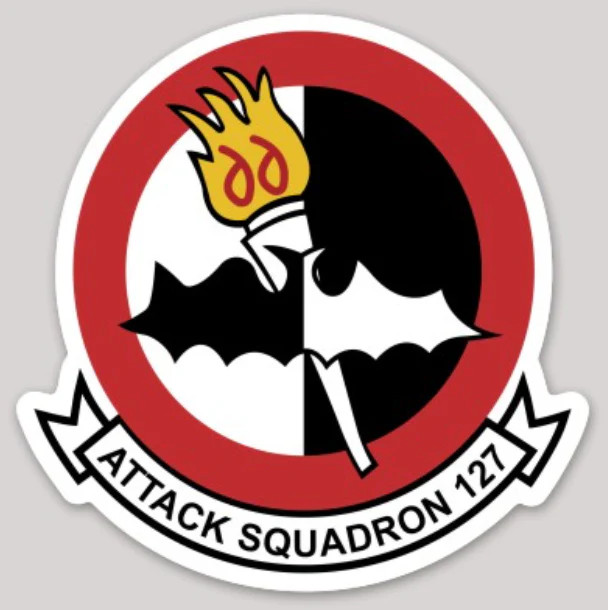 Officially Licensed US Navy VA-127 Batmen Sticker
