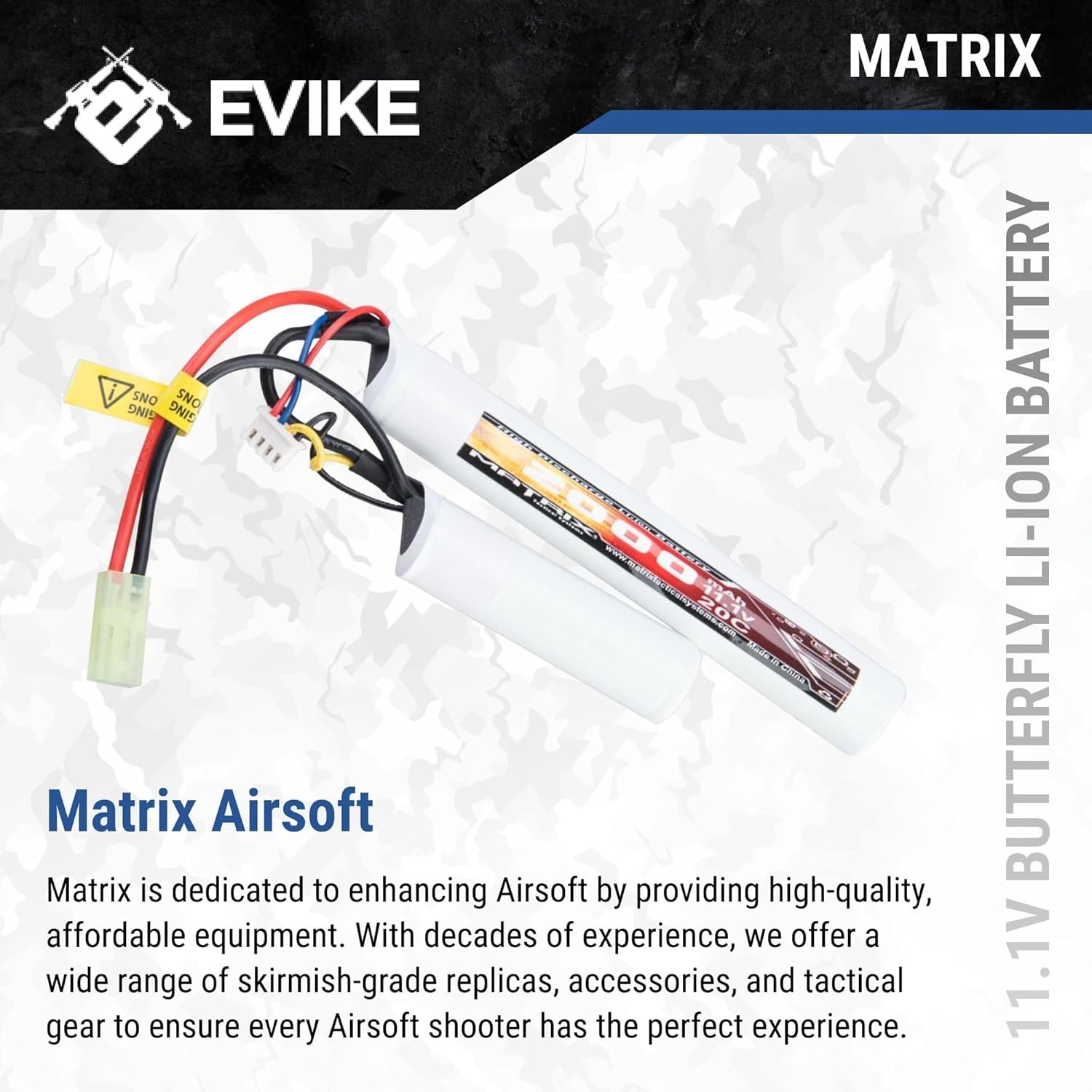 Airsoft Battery 11.1V High Performance Li-Ion Butterfly