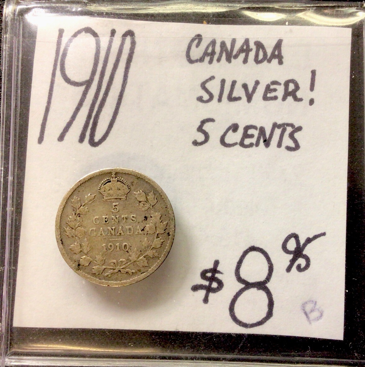 1910 Canada Silver! 5 Cents! ENN Coins