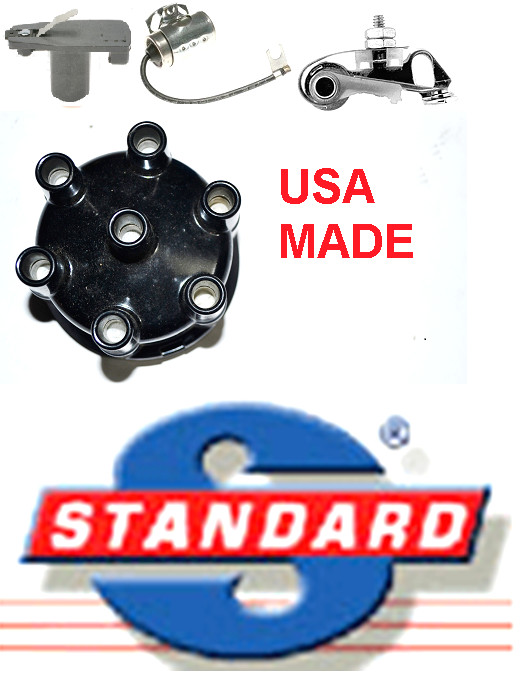 DISTRIBUTOR CAP & ROTOR POINTS CONDENSER FOR DODGE PLYMOUTH 170 198 225 SLANT 6