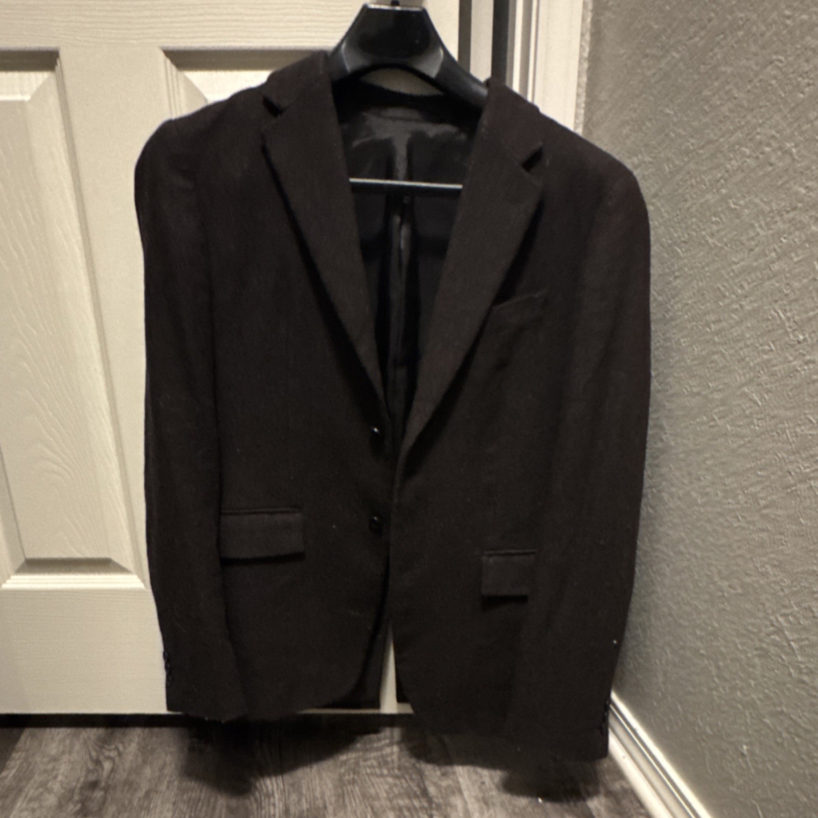 UNIQLO Brown Herringbone Wool Button Blazer Notch Lapel Size M Suit Jacket