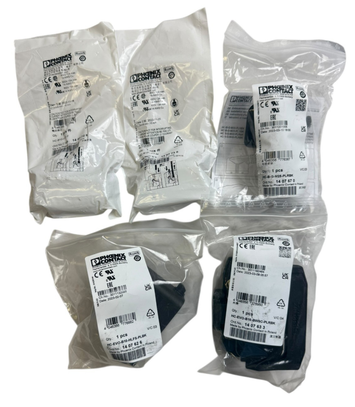 Phoenix Contact HC-EVO-B10PT-BWSC-HL-M25-PLRBK Connector Kit M25 Panel Mount Set