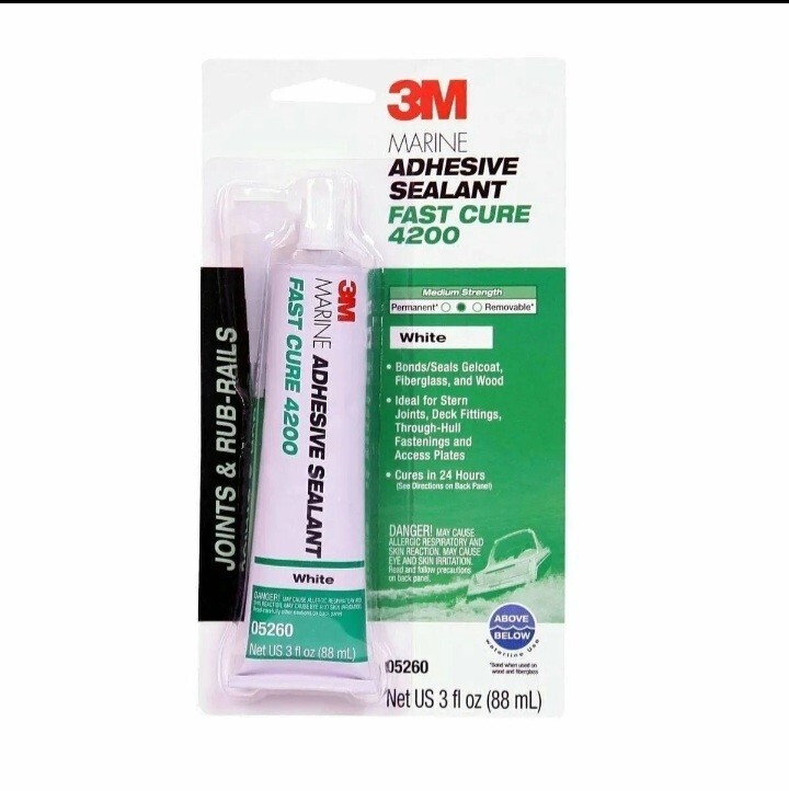 (2 Pack) 3M Marine 4200 Fast Cure Sealant 3 oz 05260