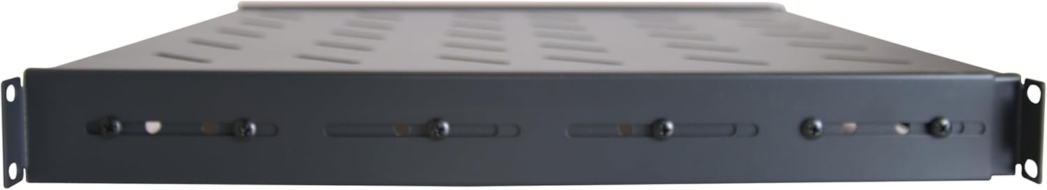 1U 19" Fixed Server Shelf – 4 Post Rack Mount Tray Depth Extends 17" to 33 Heavy
