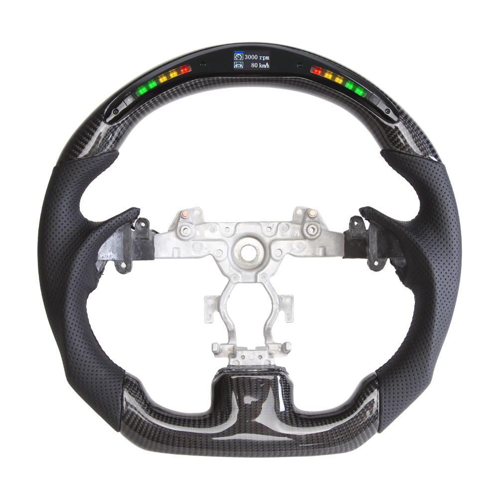 LED Carbon Fiber Steering Wheel Fit INFINITI G37 G25 G35 Seden 2007-2016