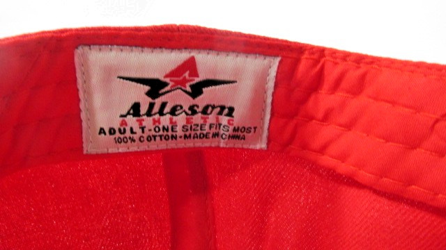 Lot of 12 Alleson Adult wholesale Plain Blank Red Adjustable Baseball Cap Hats