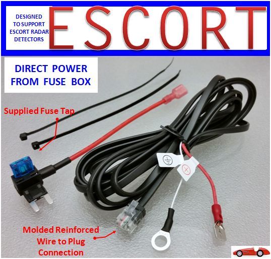 ESCORT MAX 360 Series Direct Power Cord from Fuse Box (DP-ESCT)