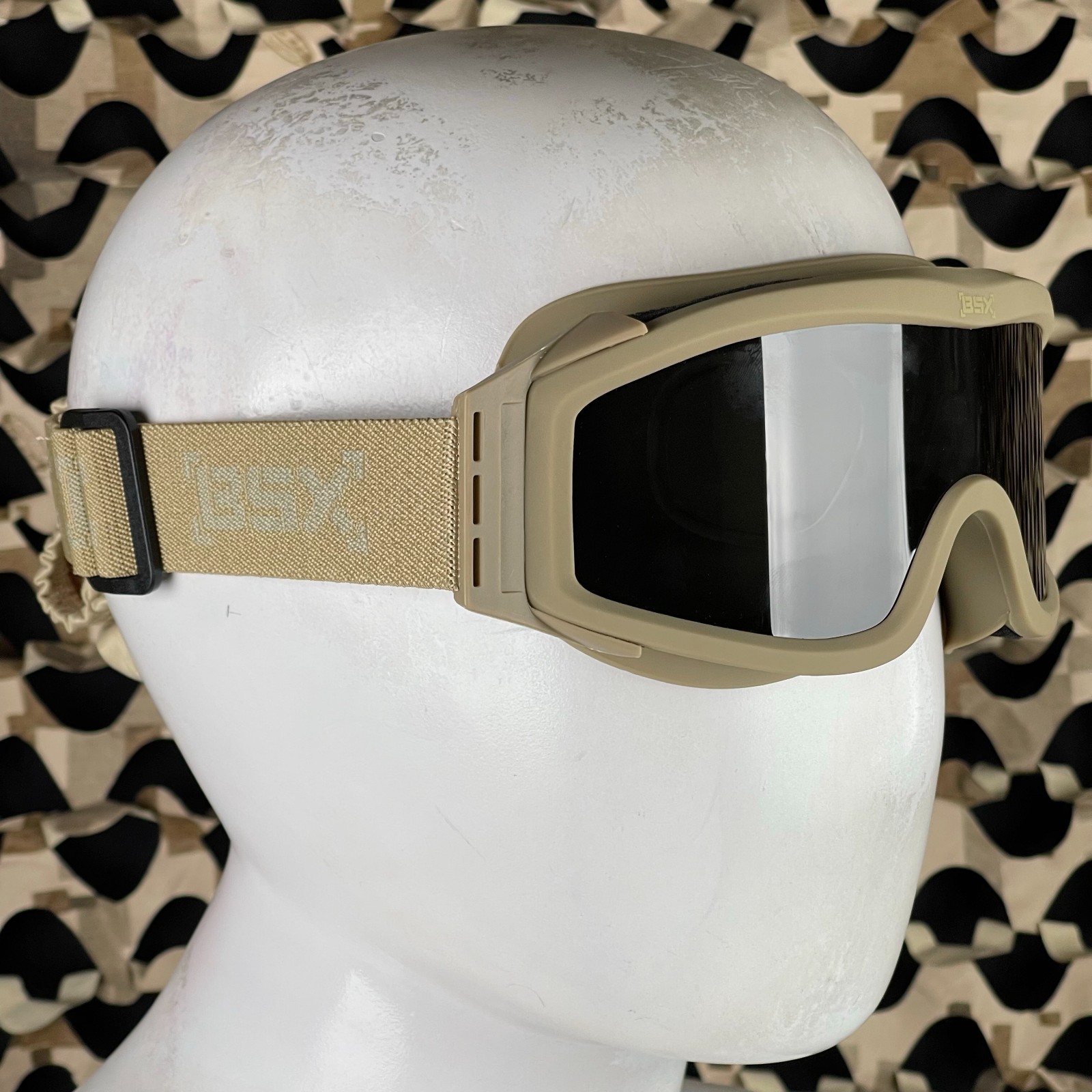 NEW BSX Tango Airsoft Goggle - Standard w/ Multiple Lenses - Tan