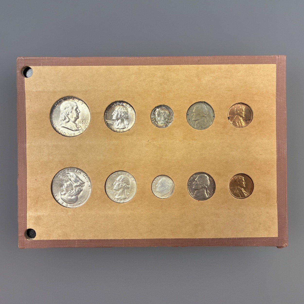 U.S. 1958 P&D Mint Set 10 Coins Nice Tonning