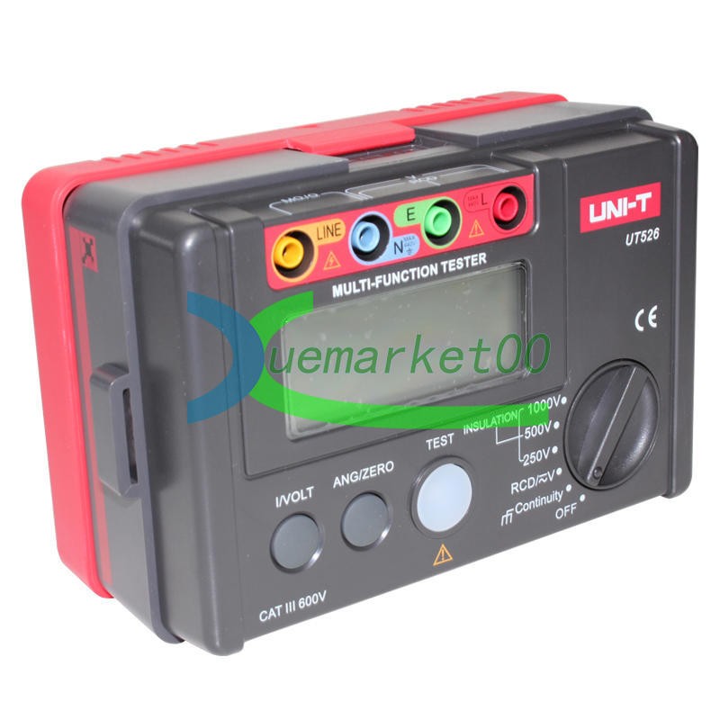 UNI-T UT526 Electrical Insulation Tester1000V 500MΩ RCD Test Continuity VAC/DC
