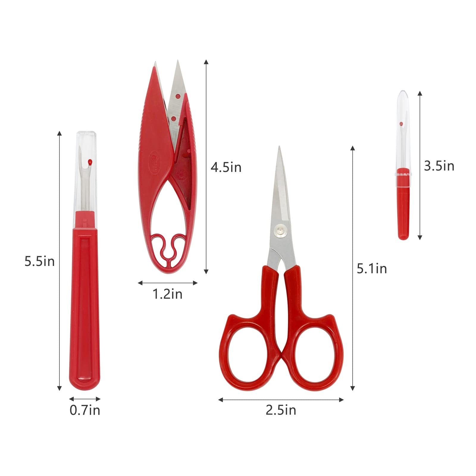 Sewing Seam Ripper Tool Thread Remover Kit 2 Big and 2 Small Handy Stitch Too...