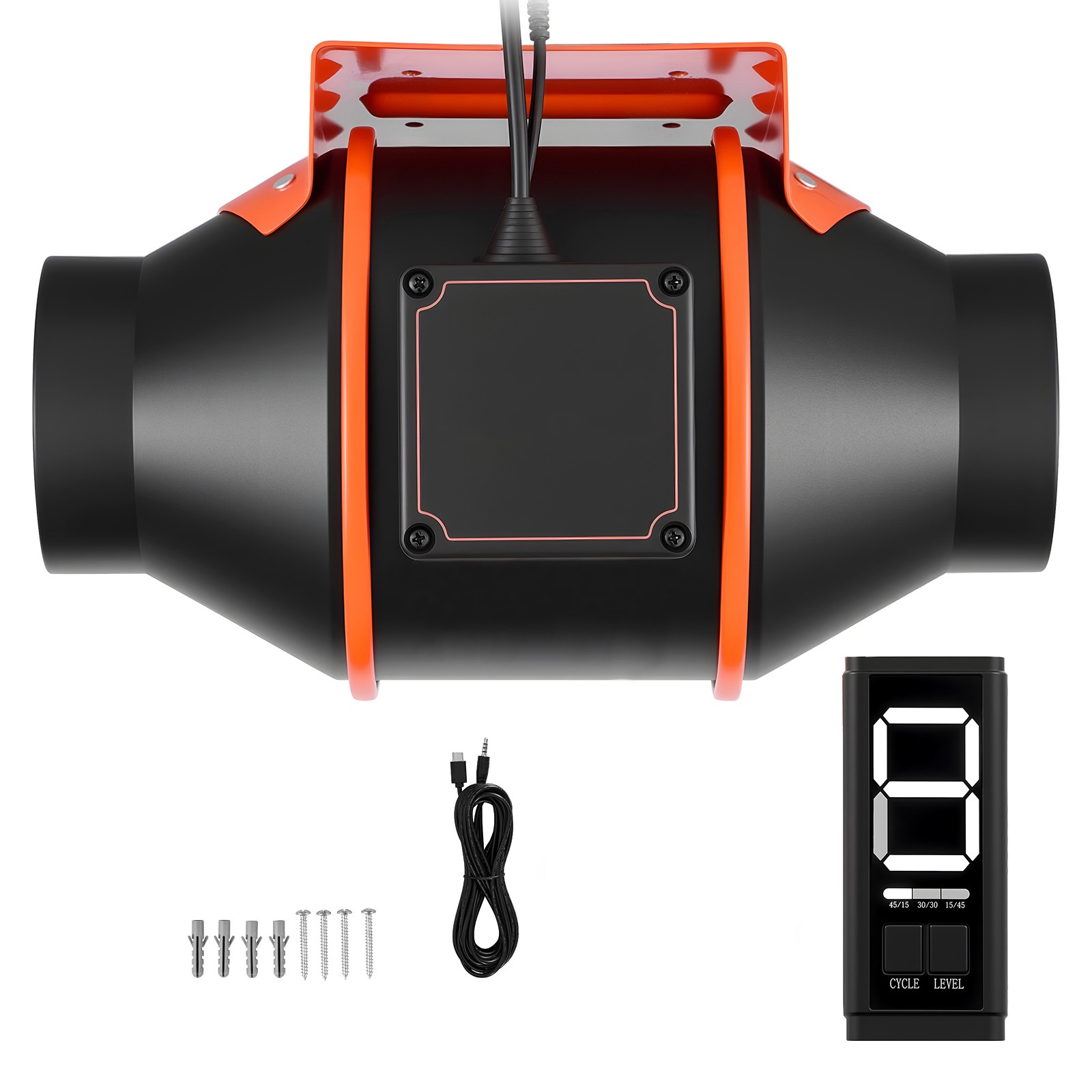 Uimoso 4-Inch Inline Duct Fan with Adjustable Speeds, 205 CFM Airflow