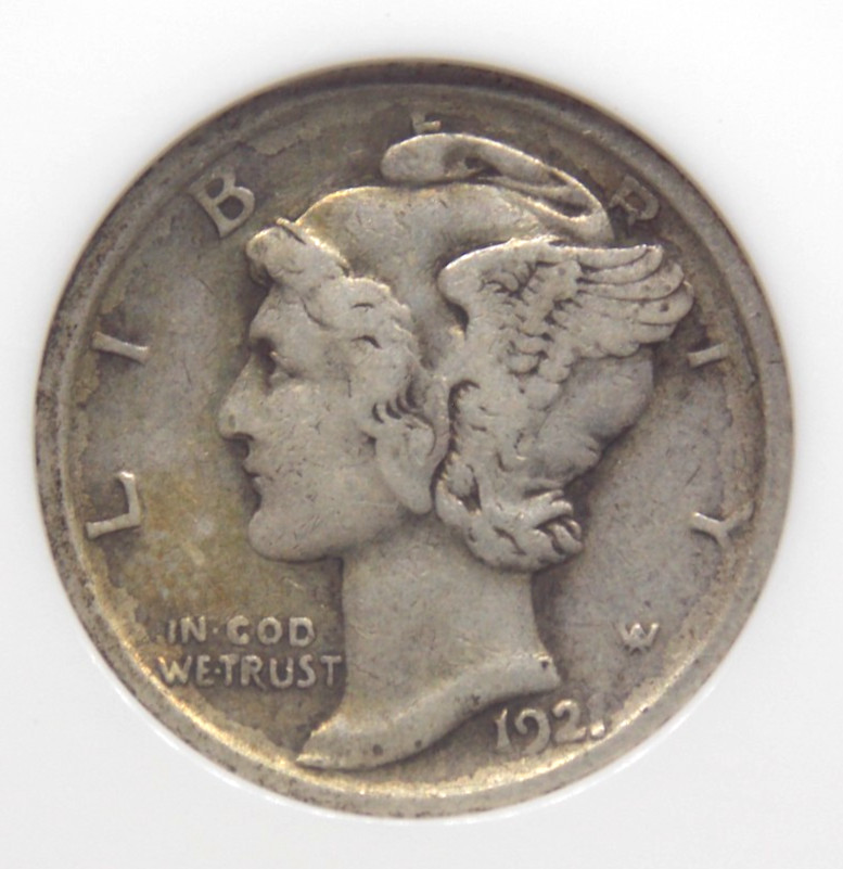 1921 "D" Mercury SILVER Dime 10c NGC VF30 #001 Very Fine ECC&C, Inc.